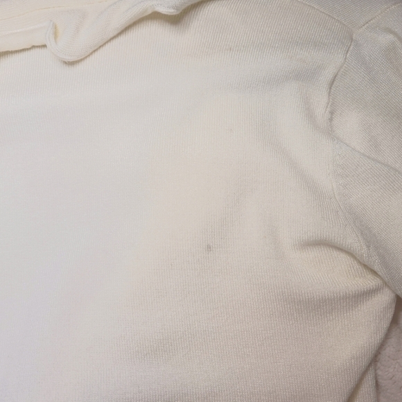 COLORI Long Sleeve Off-White Sweater with Frills Size Small - Picture 6 of 12